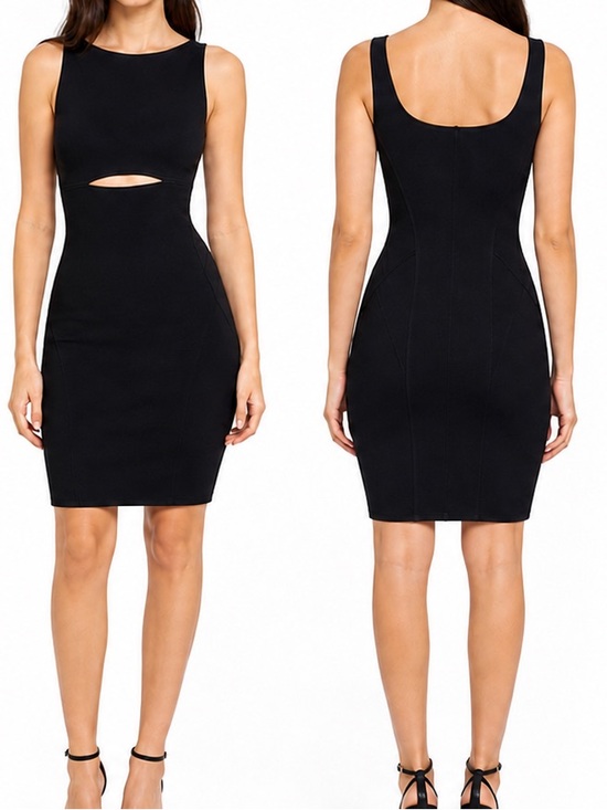 Helmut Lang Dresses & Skirts - NWT Helmut Lang Gala Knit Cutout Mini Bodycon Dress Black Petite XS
